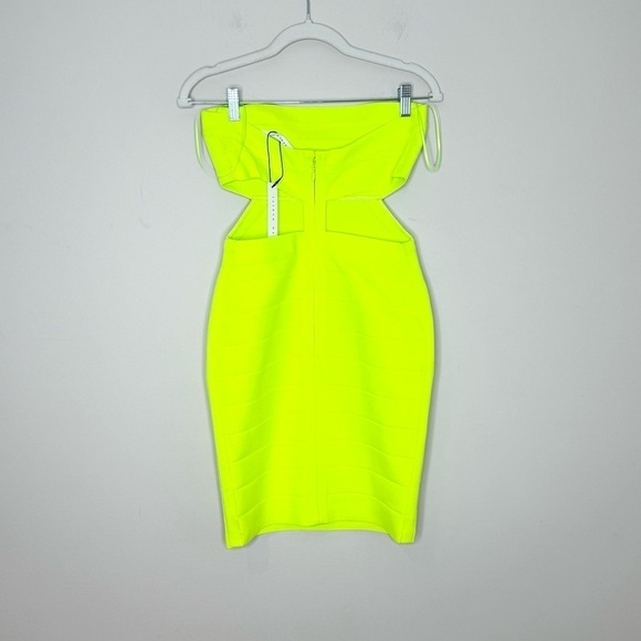 NWT Susana Monaco Bandage Tube Cut Out Neon Dress Small - Picture 5 of 5